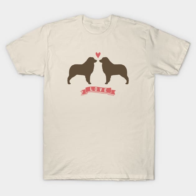 Australian Shepherds in Love T-Shirt by Coffee Squirrel